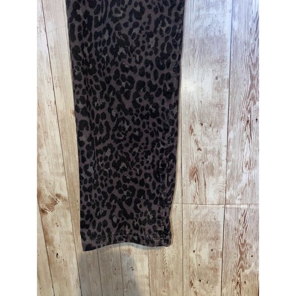 GAP High Rise Gray Leopard Print Easy Legging Denim Jeans Size 31 - Picture 3 of 7